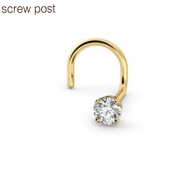 🆕AB || Diamond Nose Stud •Platinum• [Right Side] - Picture 4 of 6